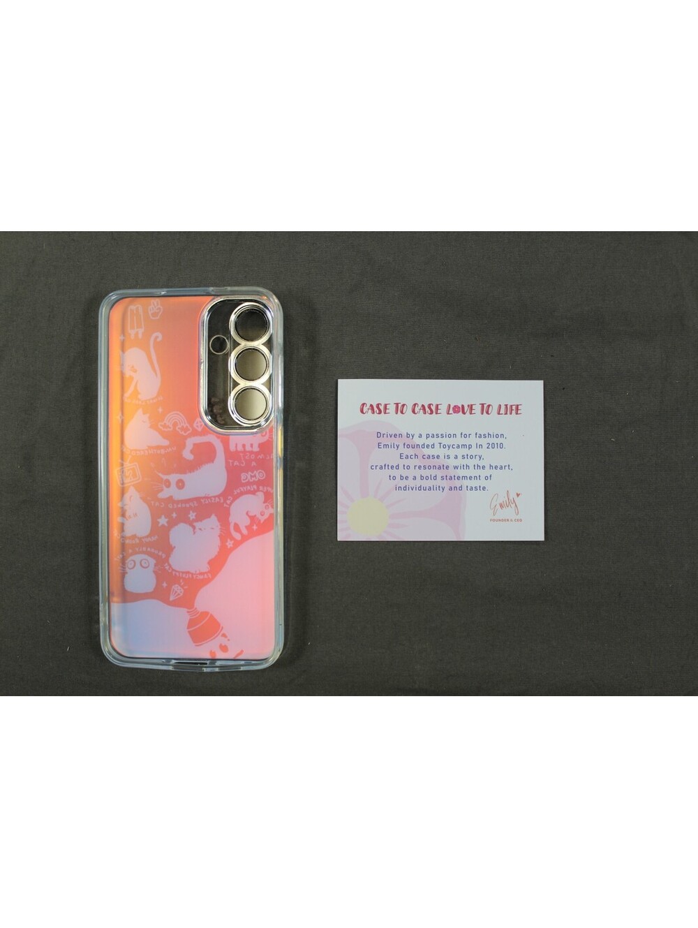 Cute Cat Design Galaxy S24 Plus Phone Case Playful Colors